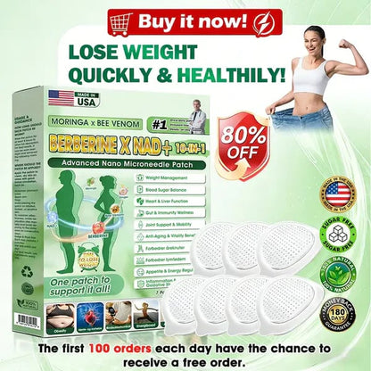 Moringa Berberine 10-in-1 Advanced Nano Microneedle Patch BEST