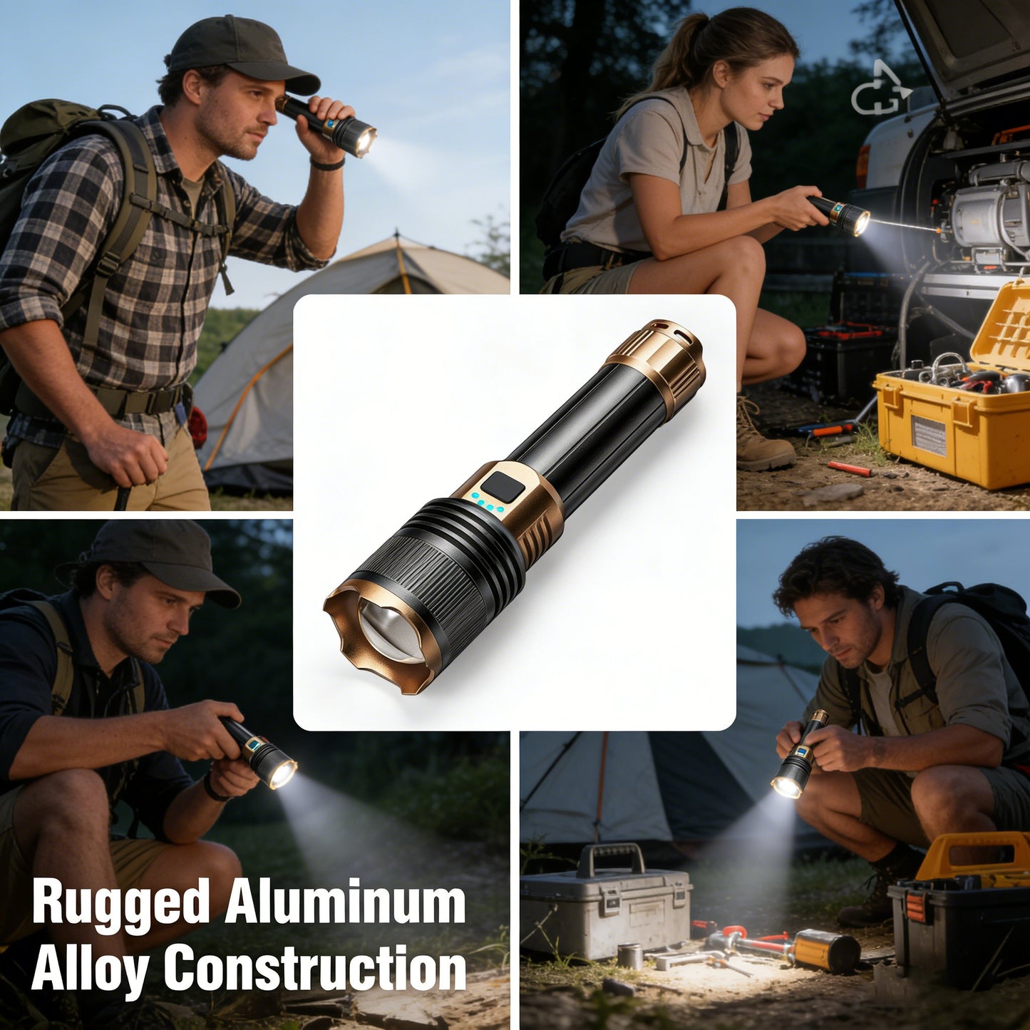 🔦 Rechargeable Outdoor Long-Range Ultra-Bright Laser Flashlight