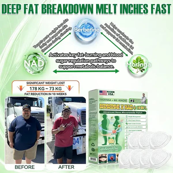 Moringa Berberine 10-in-1 Advanced Nano Microneedle Patch BEST