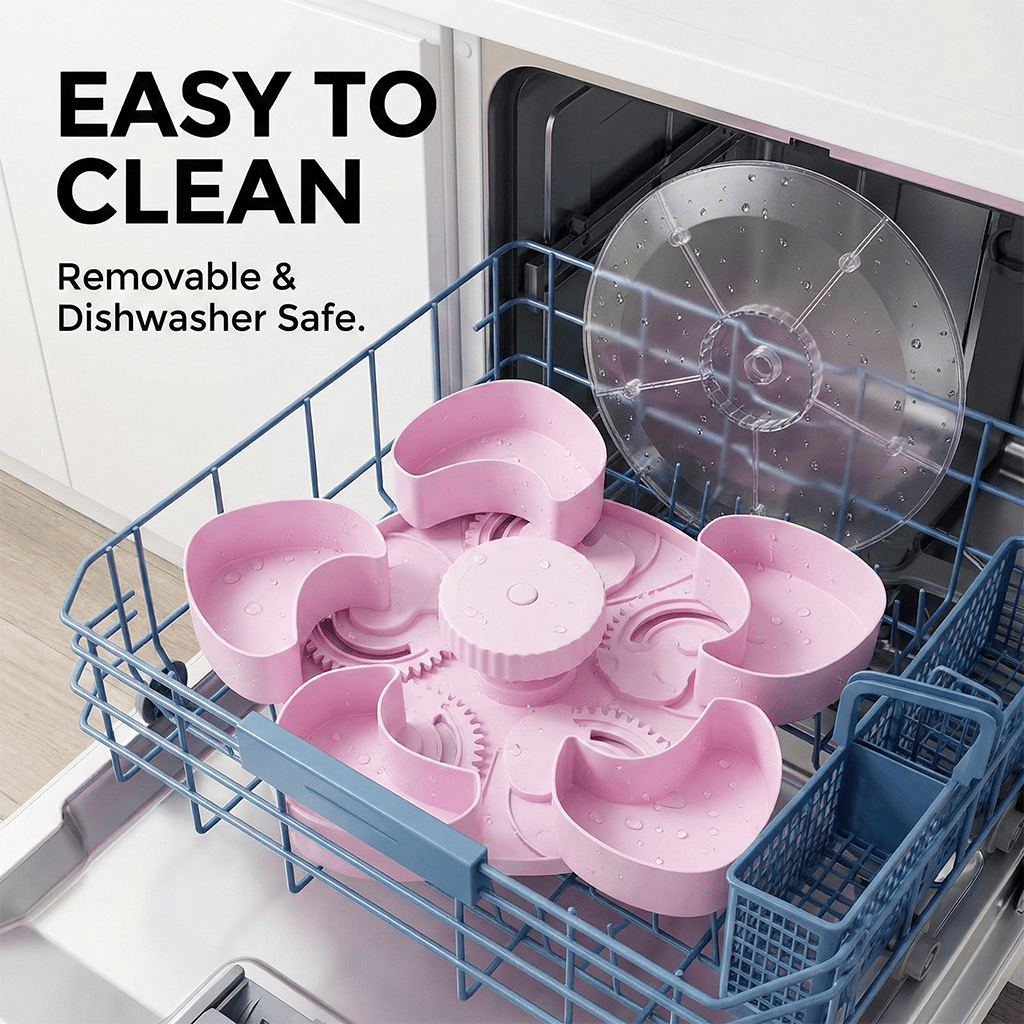 Divided Spin and Snack Serving Tray