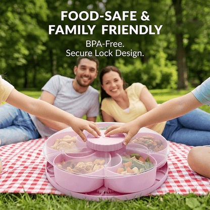 Divided Spin and Snack Serving Tray