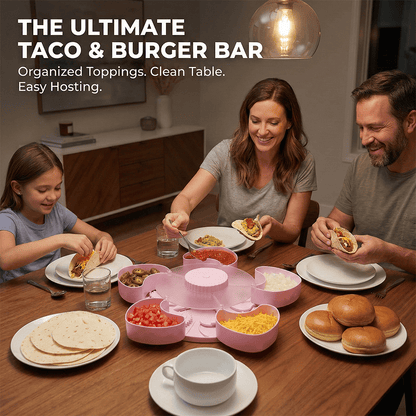 Divided Spin and Snack Serving Tray