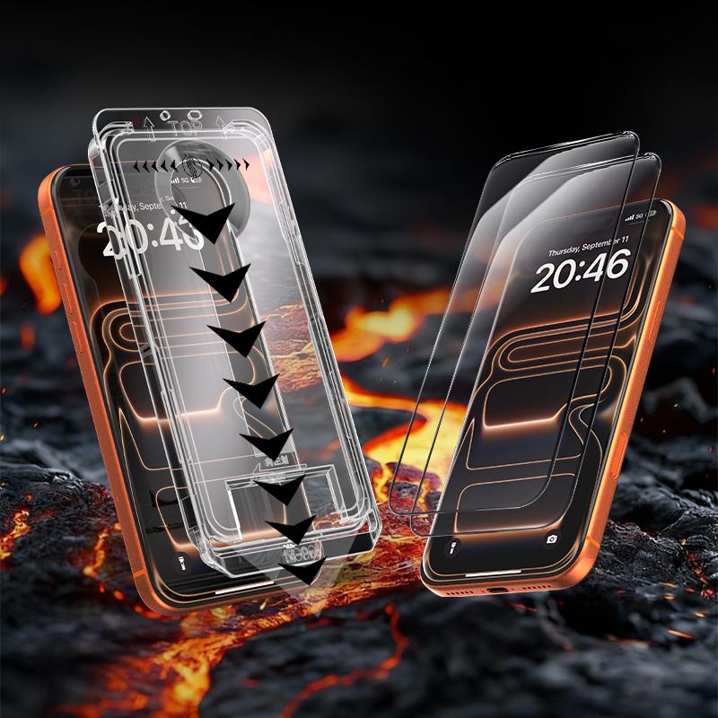 📱2026 New Screen Protector For iPhone -Fingerprint-Proof Dust Free Without Bubbles