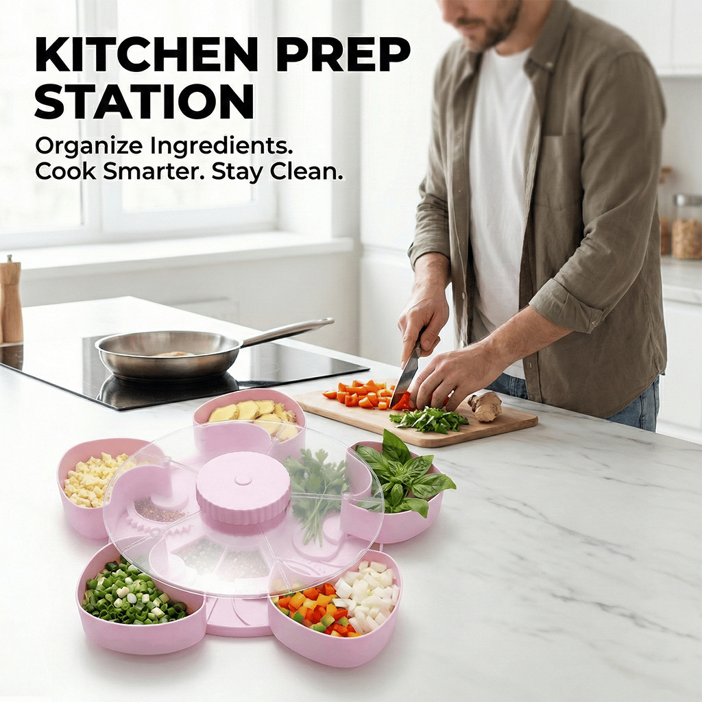 Divided Spin and Snack Serving Tray