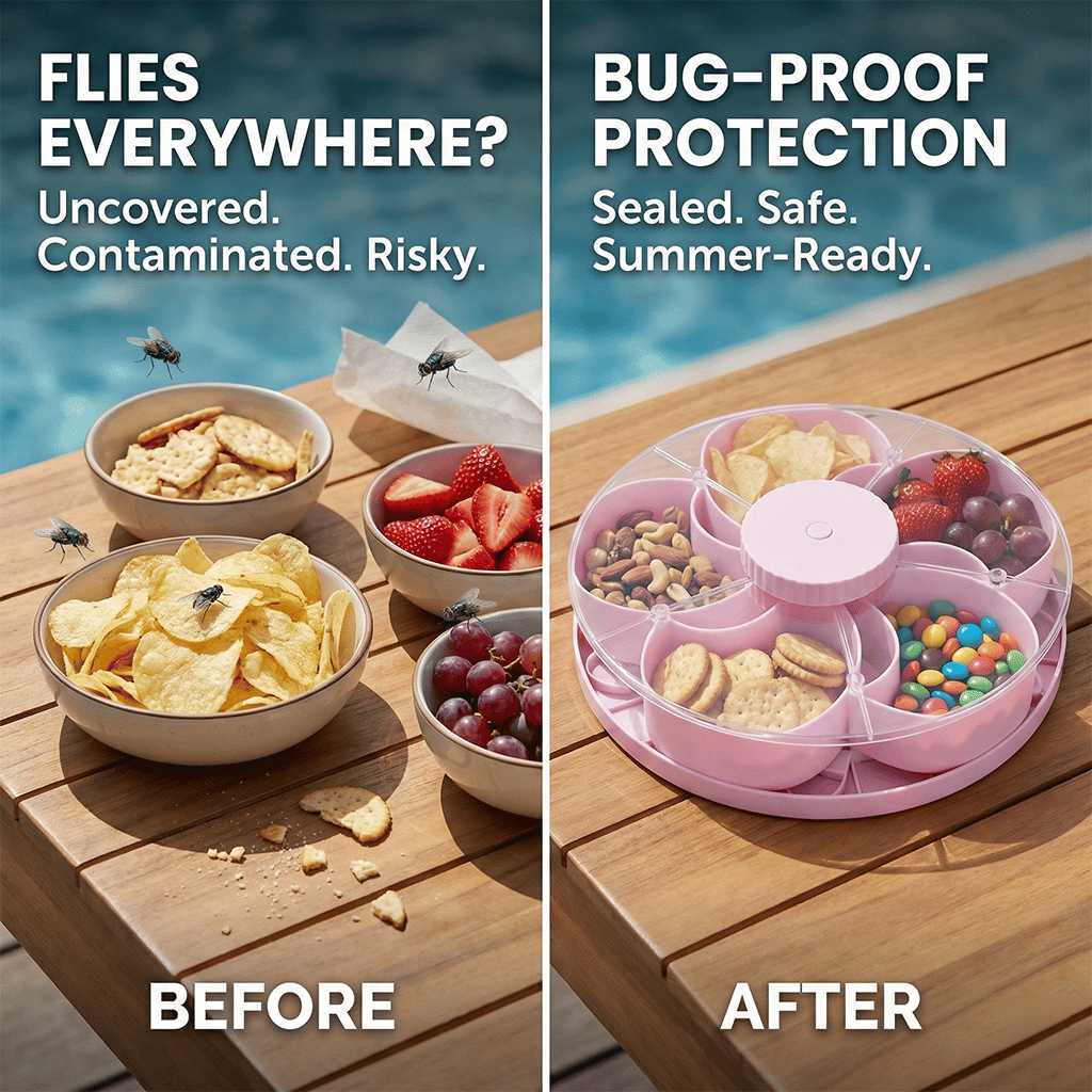 Divided Spin and Snack Serving Tray