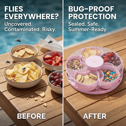 Divided Spin and Snack Serving Tray