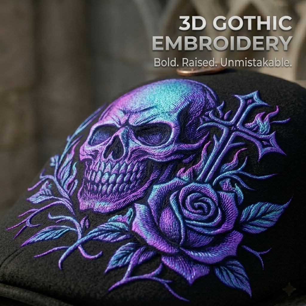 🔥Last Day 49% OFF💀Handcrafted Skull & Thorn Flat Cap🎁